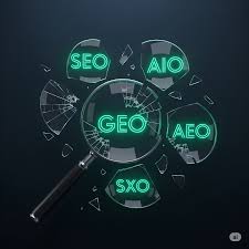 فرق بین SEO  با AEO GEO SXO و AIO